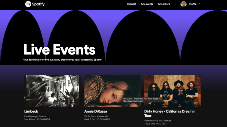 Spotify Is Offering Concert Tickets Now